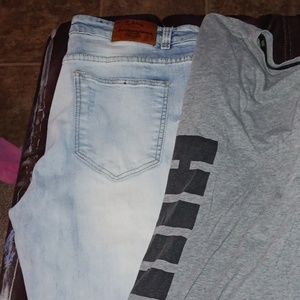 Womens denim Jean's teeshirt set
